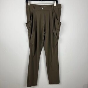 ALEMBIKA Pleated Front Harem Drop Crotch Pants Lagenlook Womens Size: 8-10